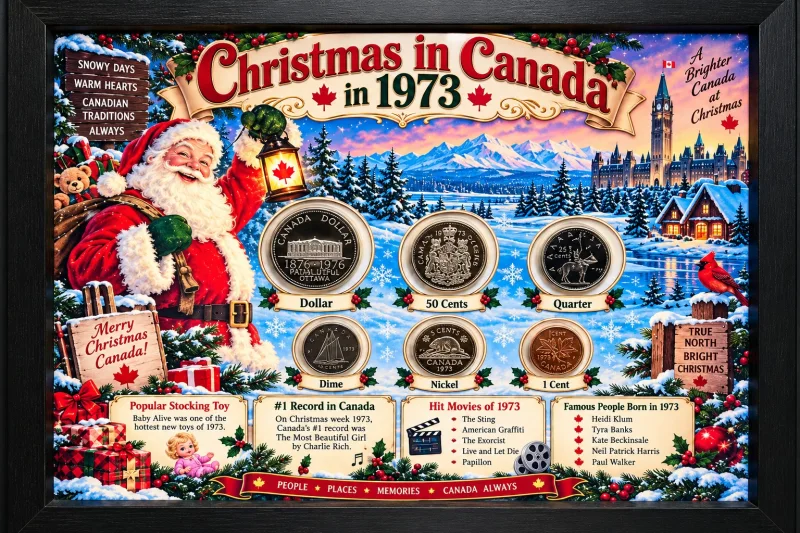 Christmas in Canada 1973 Canadian Coin & Nostalgia Display