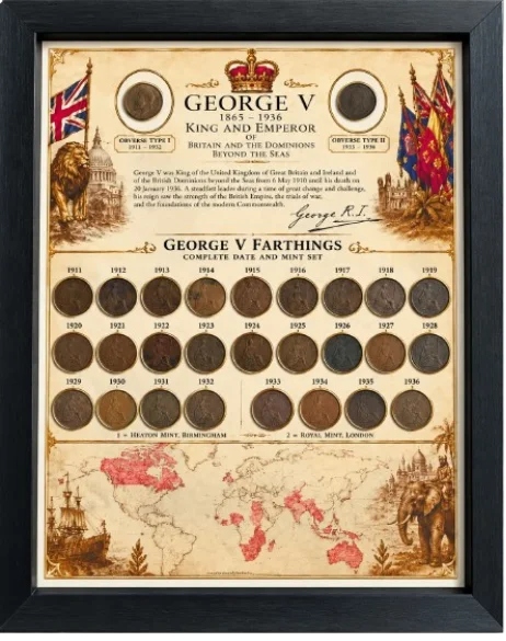 George V Farthings 1911–1936 Complete Date & Mint Collection