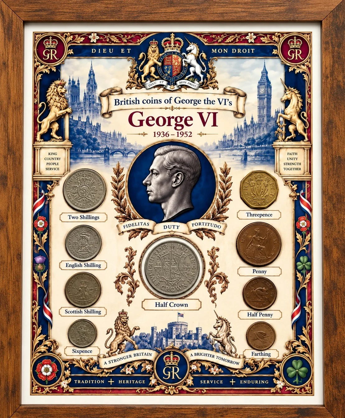 George VI 1936–1952 British Royal Coin Collection