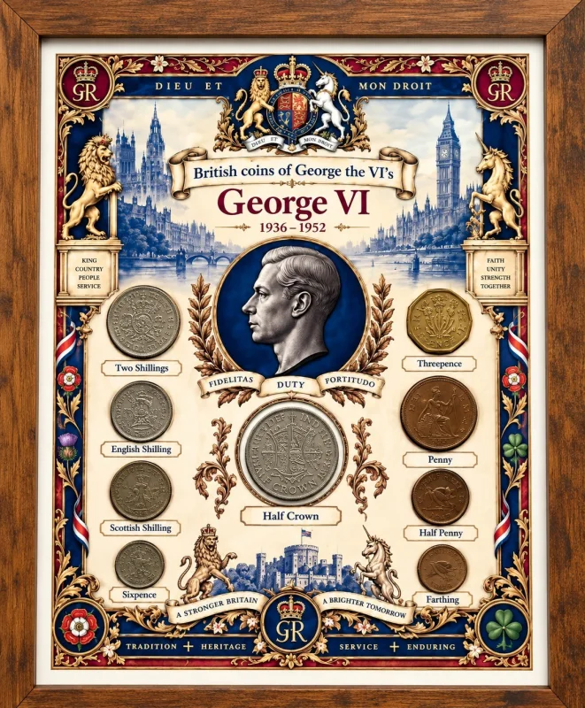 George VI 1936–1952 British Royal Coin Collection