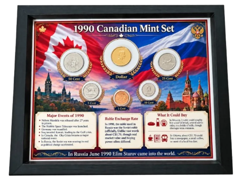 1990 Canadian Mint Set A Russian Canadian Tribute